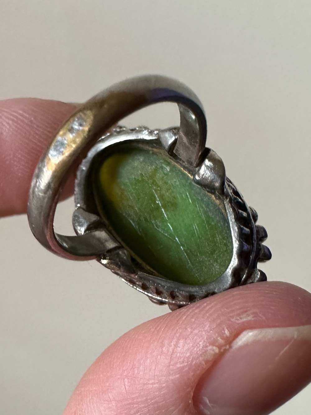 ✨5/$25 Vintage Faux Gemstone Ring Boho Silver Tone - Picture 5 of 5